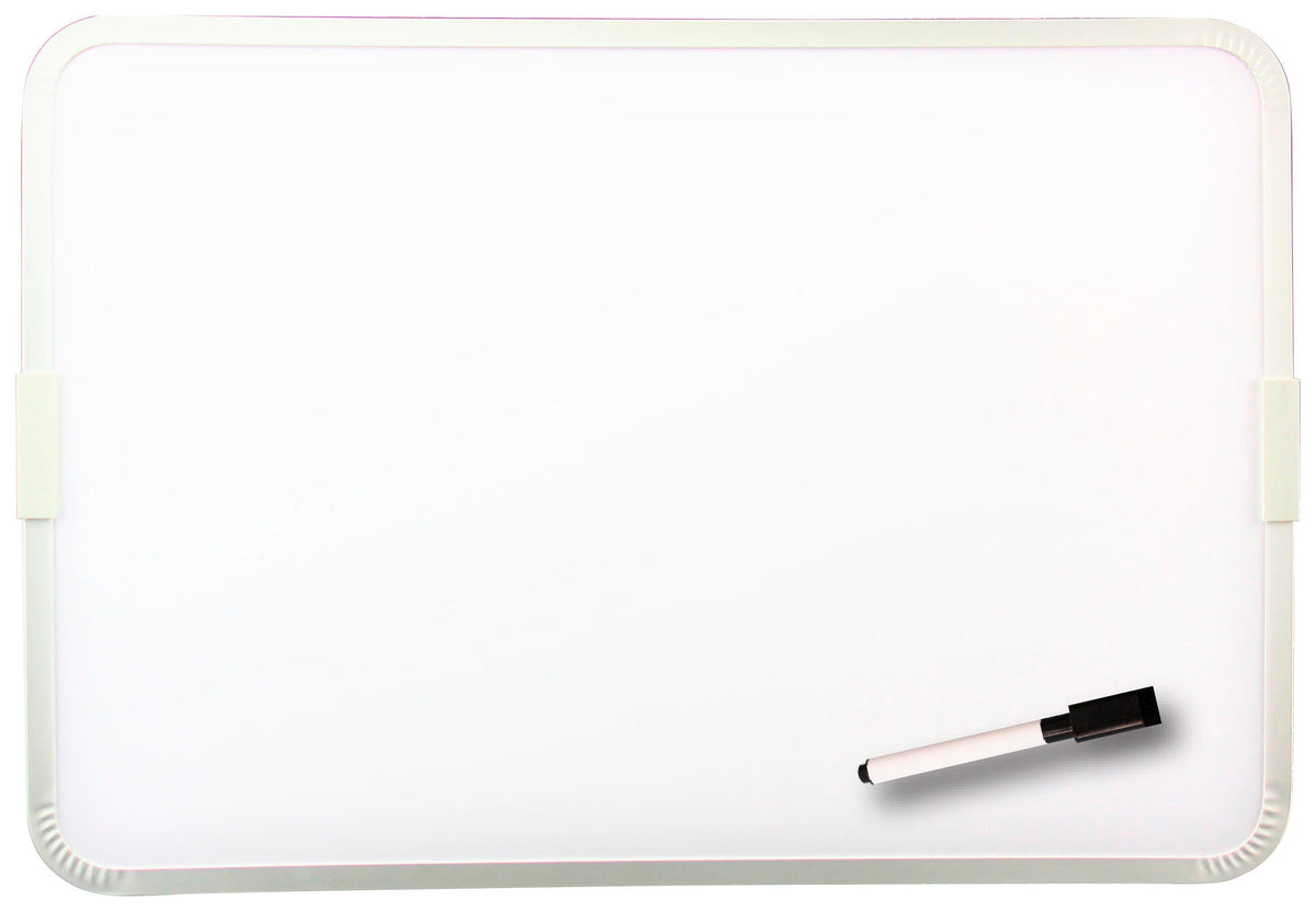 DRY ERASE BOARD 12 X 17.5 TWO-SIDED MAGNETIC FRAMED W/MARKER