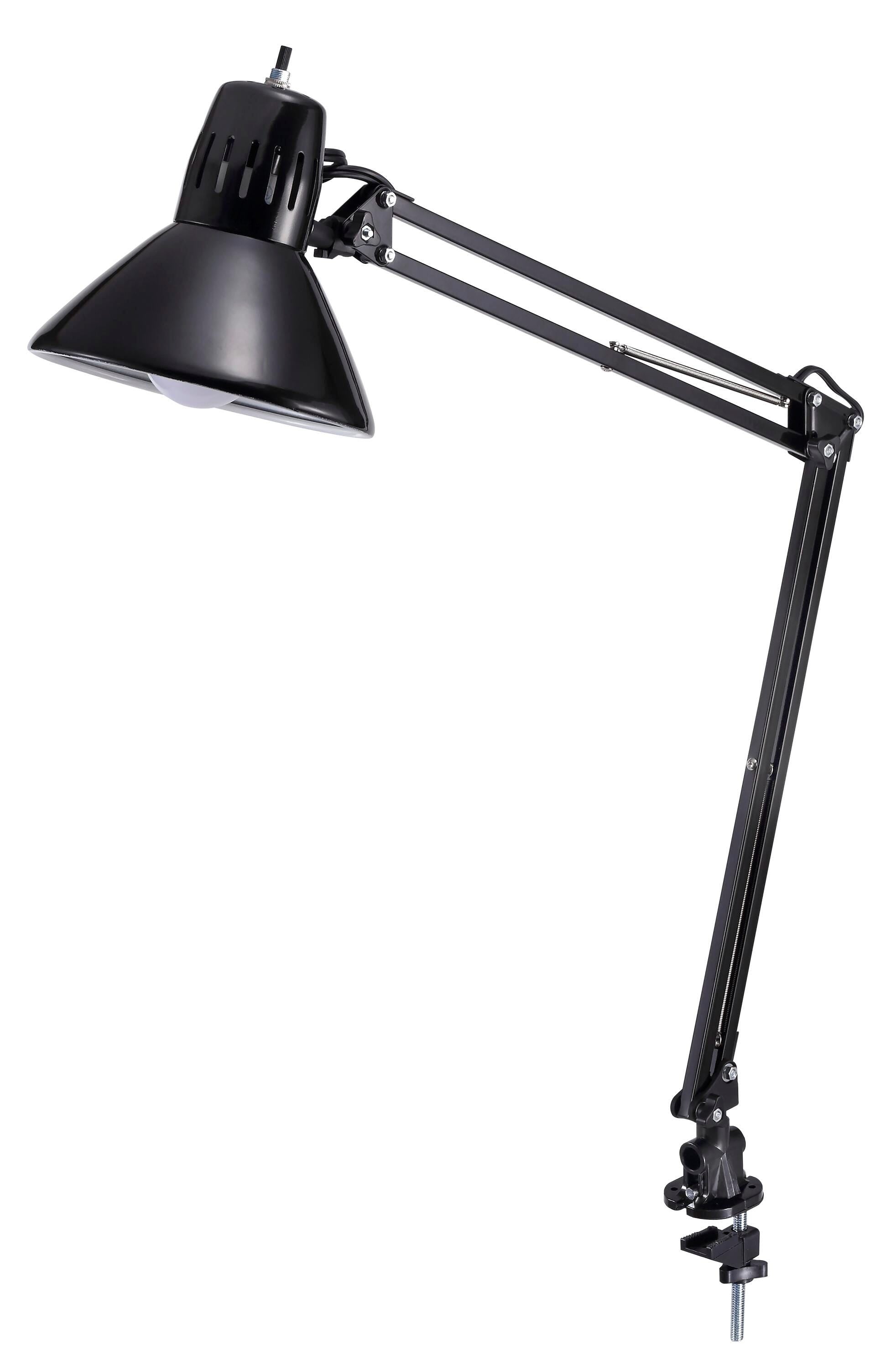 DESK LAMP LED SWING ARM W/CLAMP BLACK