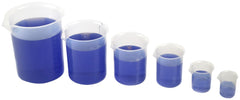 BEAKER POLYPROPYLENE SET OF 6 VARYING SIZES