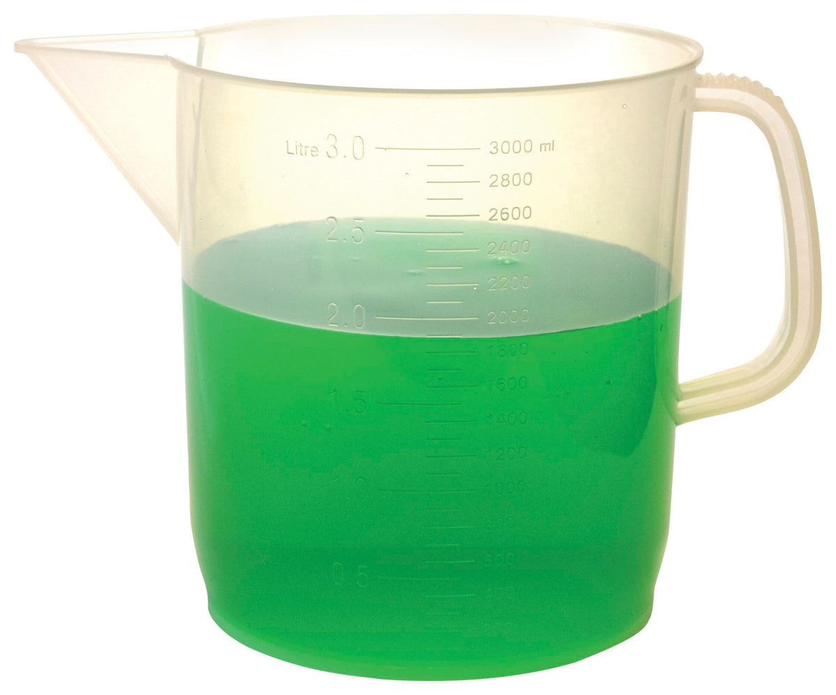 BEAKER POLYPROPYLENE 3L WITH HANDLE AND SPOUT
