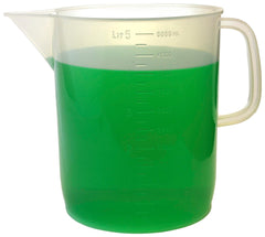 BEAKER POLYPROPYLENE 5L WITH HANDLE AND SPOUT
