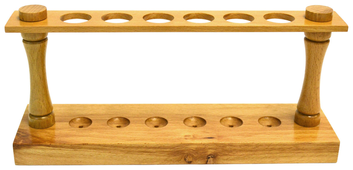 STAND TEST TUBE WOODEN 6 HOLES