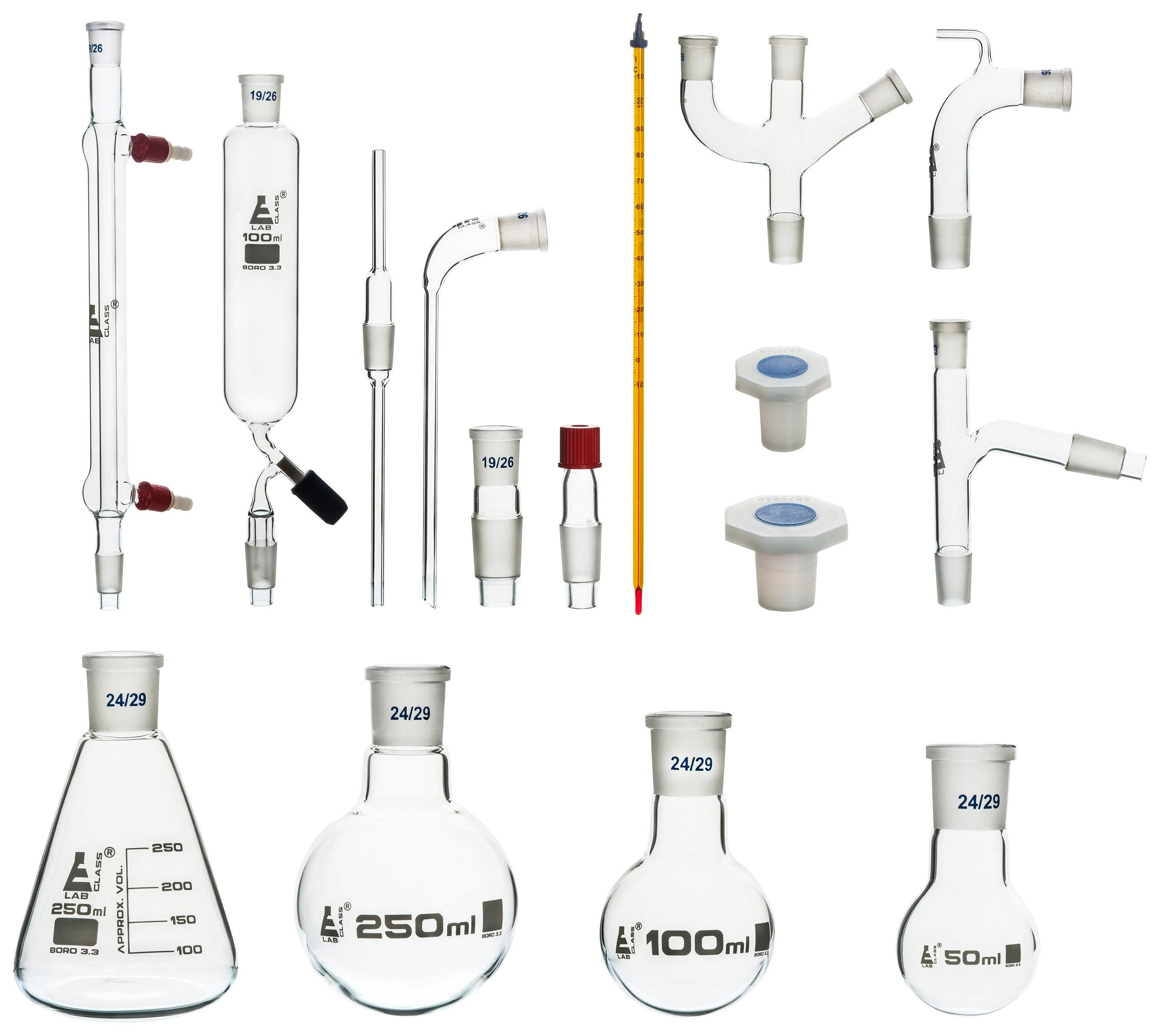 SET GLASSWARE ORGANIC CHEMISTRY DISTILLATION