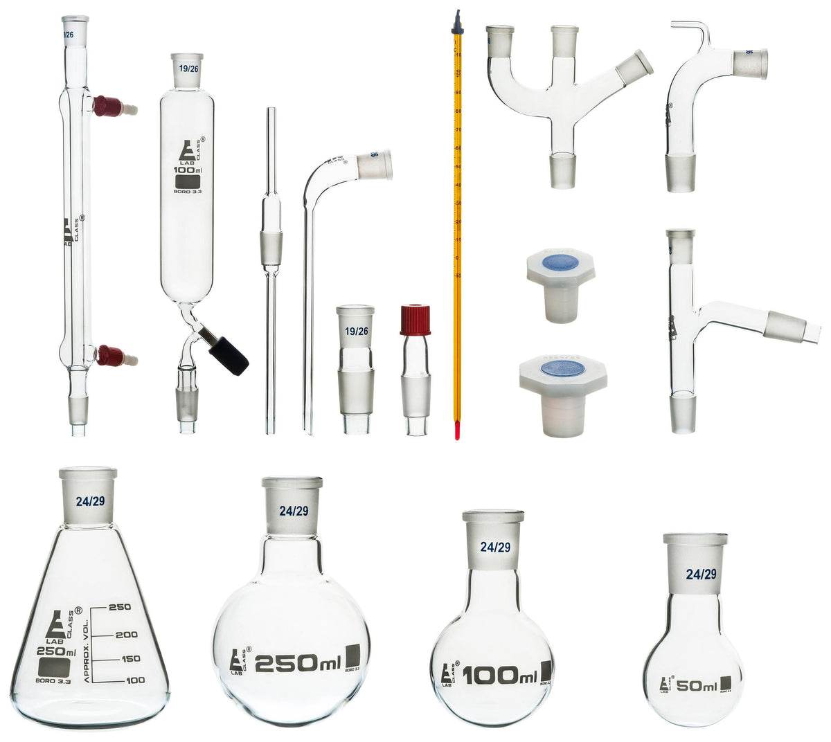SET GLASSWARE ORGANIC CHEMISTRY DISTILLATION