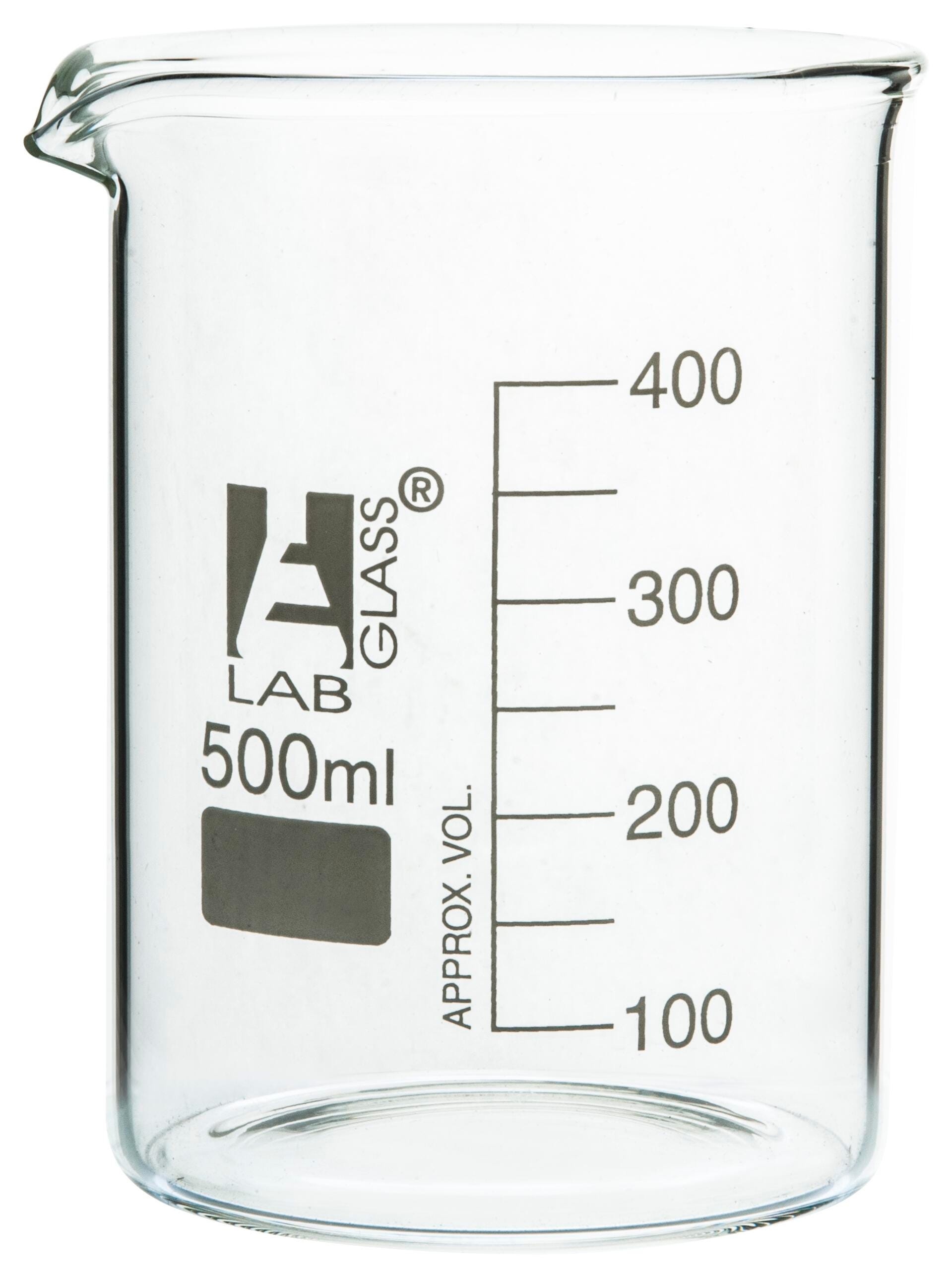 BEAKER GLASS LOW FORM 500ML
