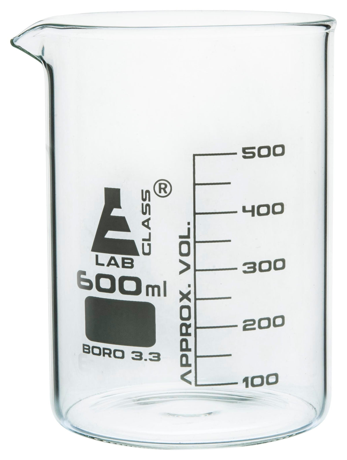 BEAKER GLASS LOW FORM 600ML