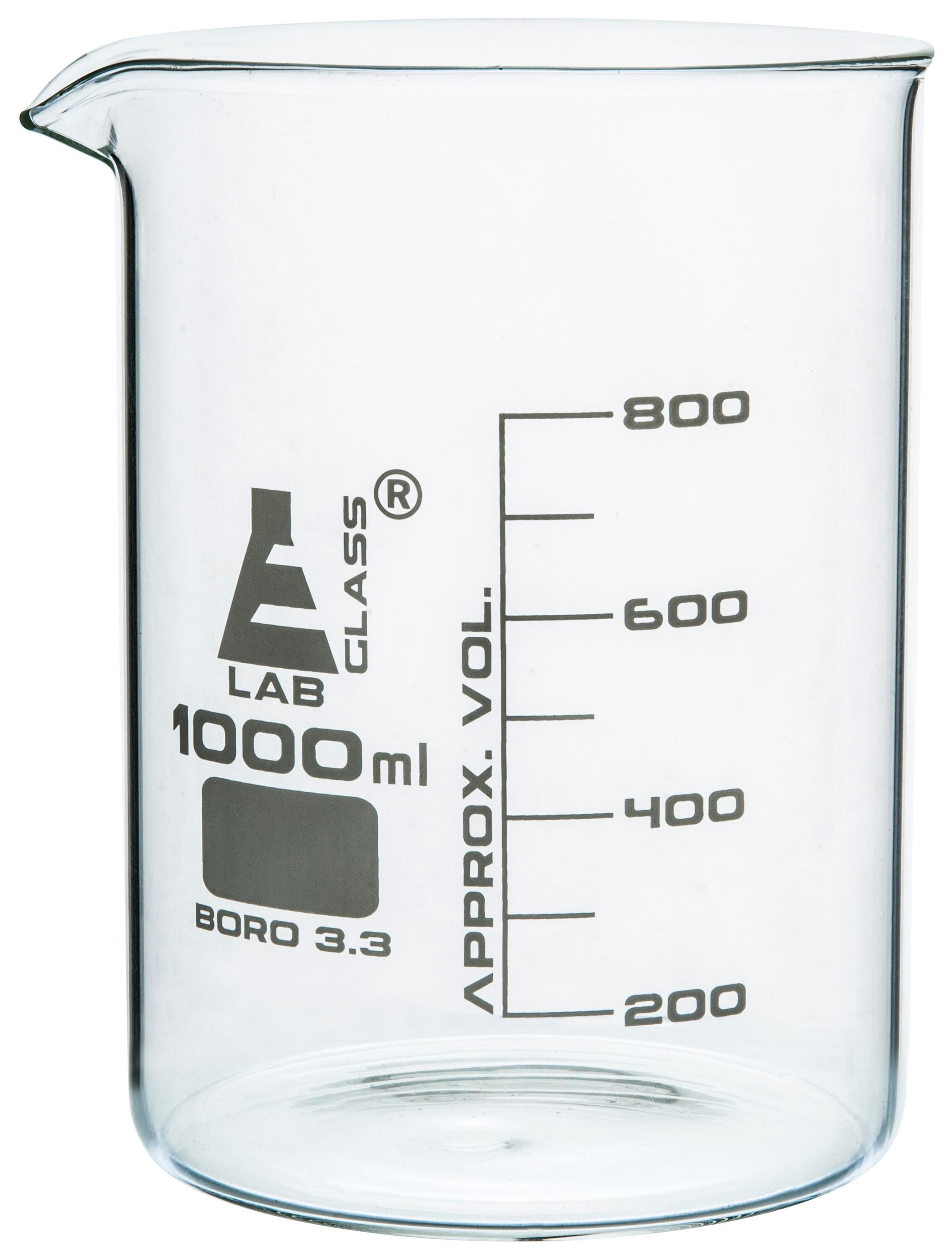 BEAKER GLASS LOW FORM 1000ML