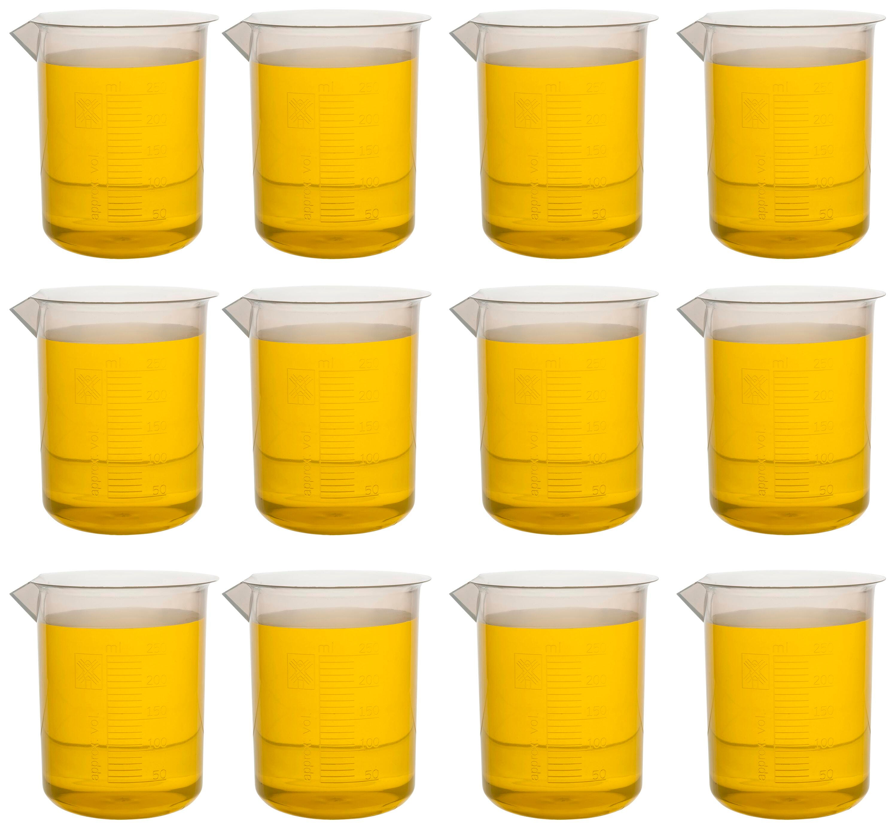 BEAKER POLYPROPYLENE 250ML PACK OF 12