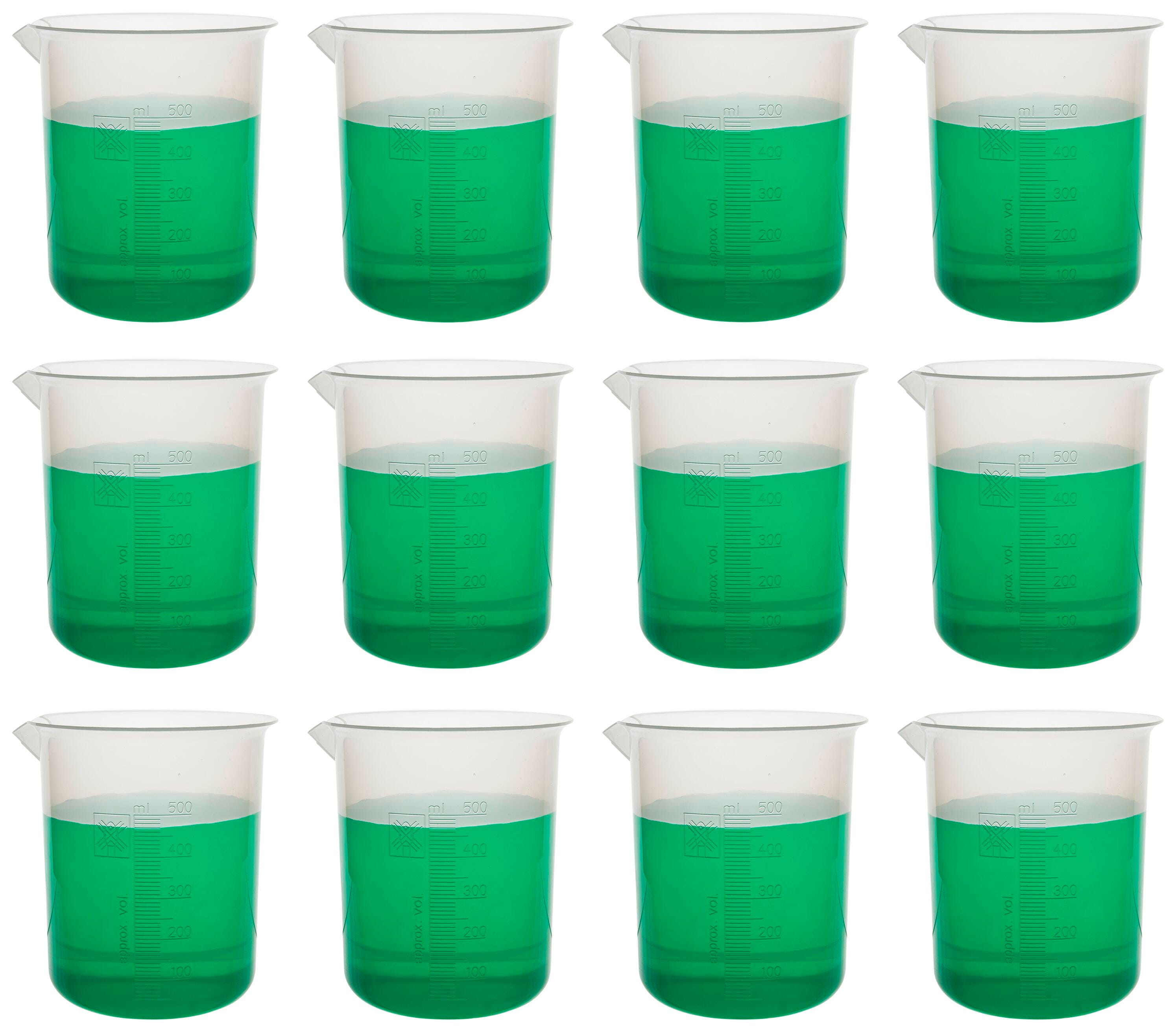 BEAKER POLYPROPYLENE 500ML PACK OF 12