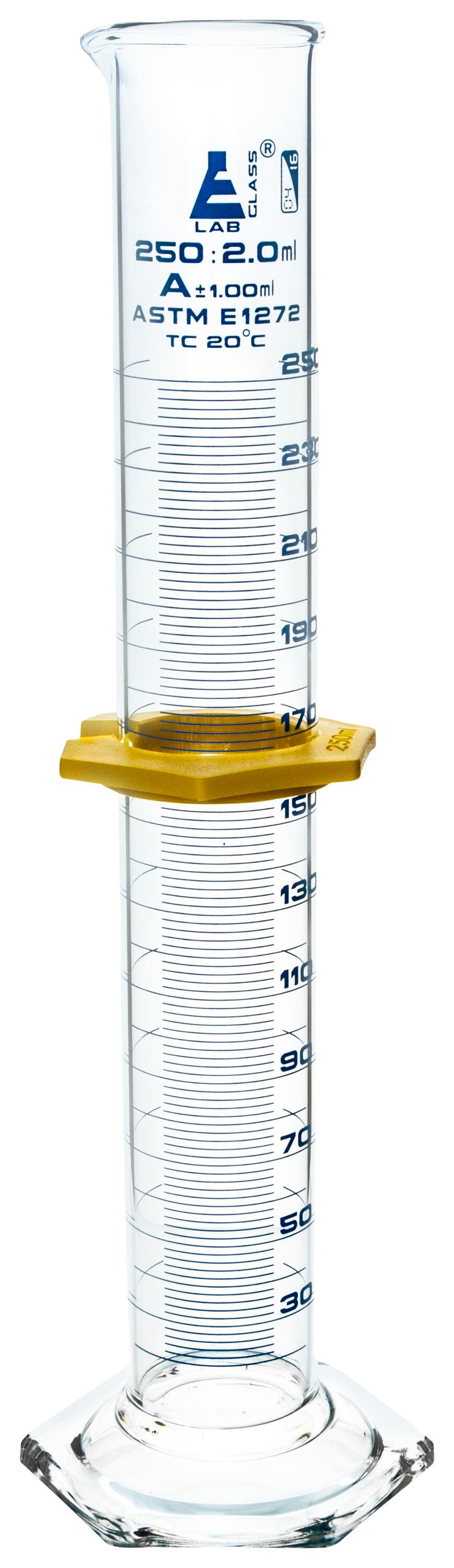 CYLINDER GRADUATED GLASS 250ML CLASS A