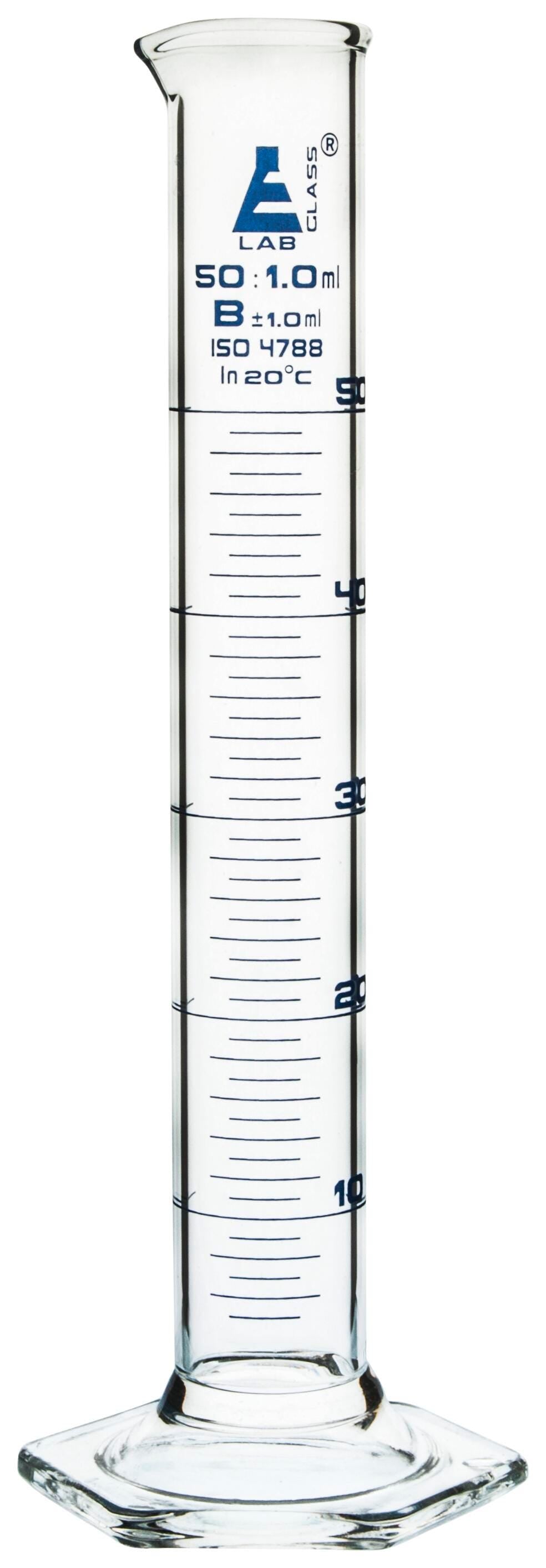 CYLINDER GRADUATED GLASS 50ML CLASS B