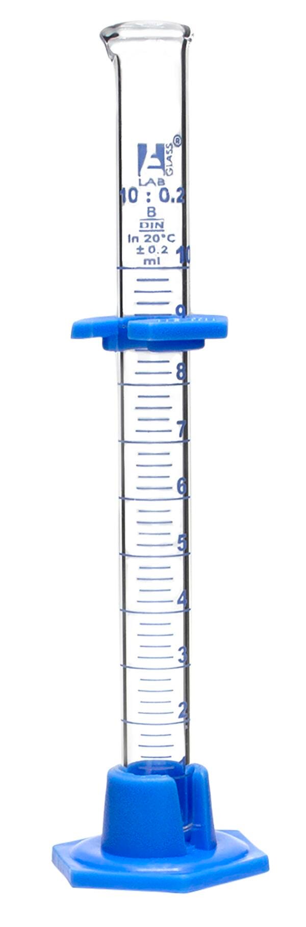 CYLINDER GRADUATED GLASS 10ML WITH GUARD