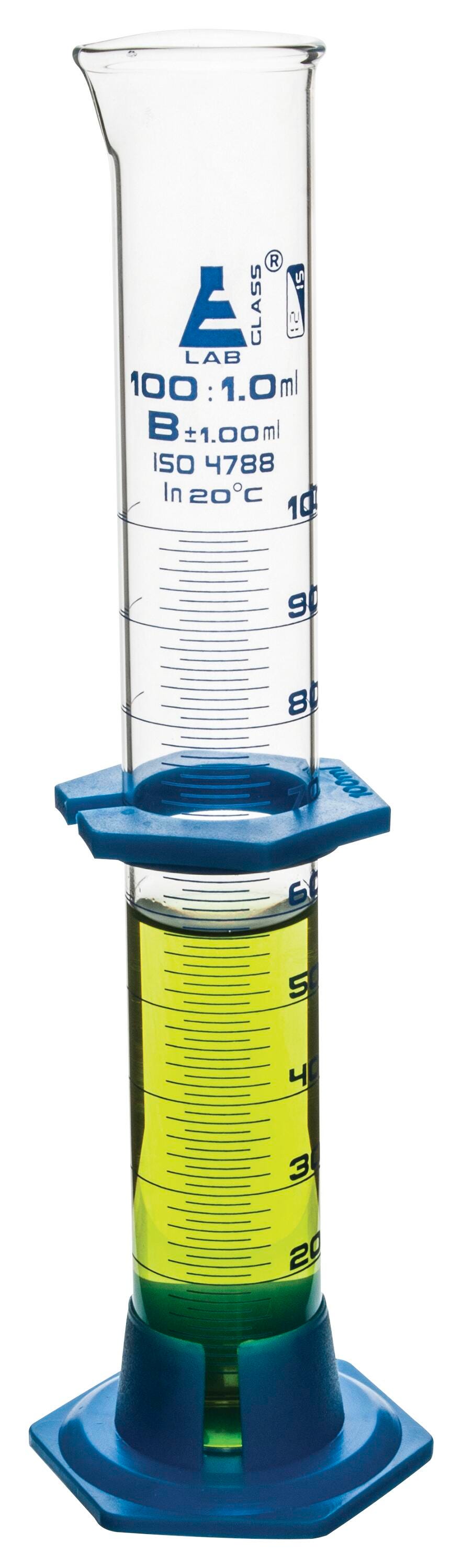 CYLINDER GRADUATED GLASS 100ML WITH GUARD