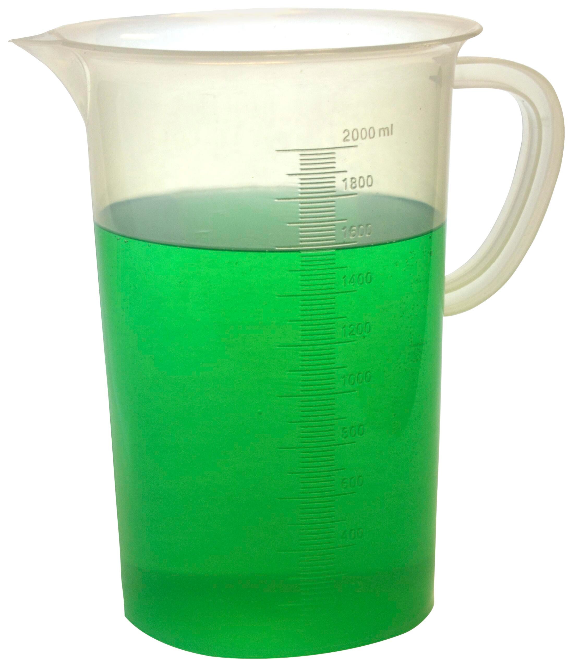 BEAKER POLYPROPYLENE 2000ML WITH HANDLE AND SPOUT