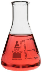 FLASK ERLENMEYER GLASS NARROW NECK 100ML