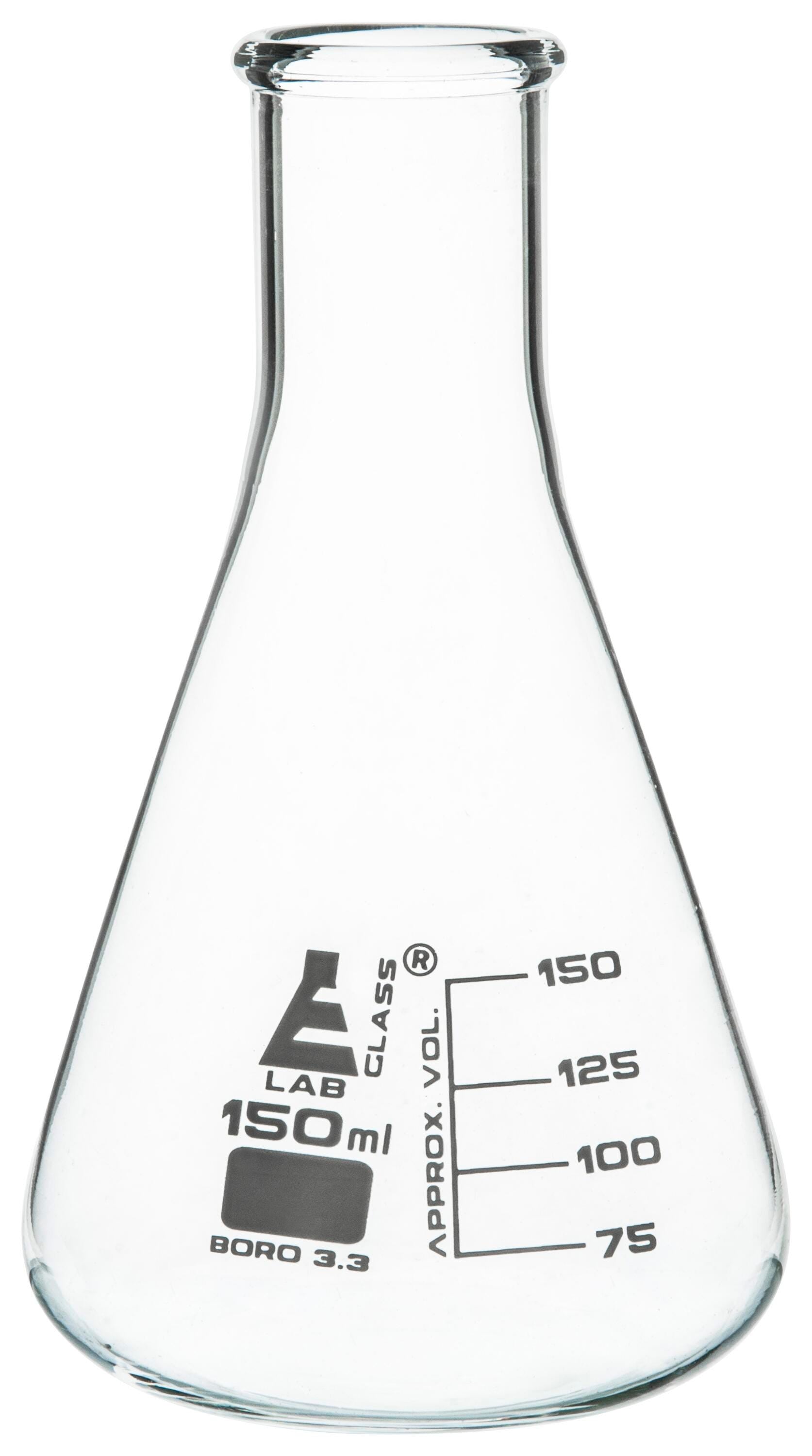 FLASK ERLENMEYER GLASS NARROW NECK 150ML