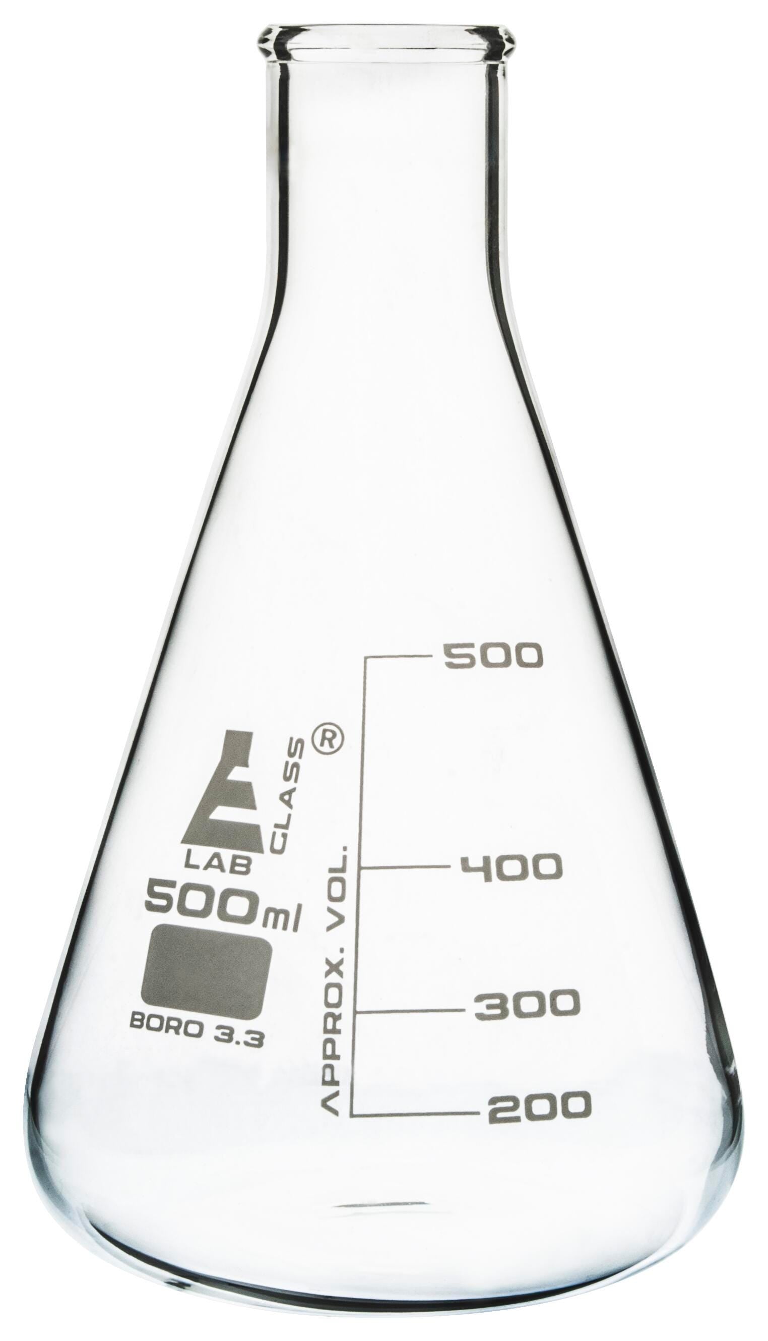 FLASK ERLENMEYER GLASS NARROW NECK 500ML
