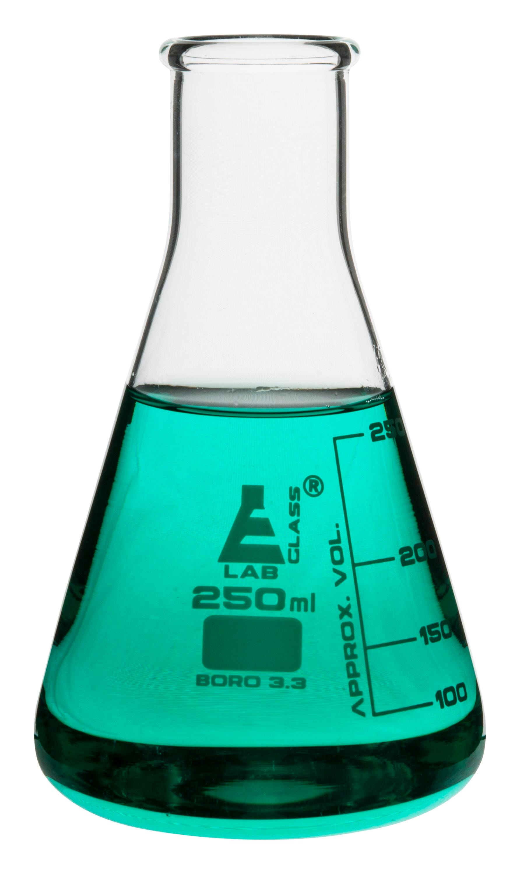 FLASK ERLENMEYER GLASS NARROW NECK 250ML