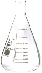 FLASK ERLENMEYER GLASS NARROW NECK 5000ML