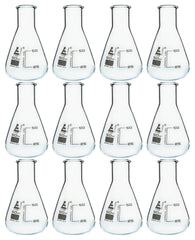 FLASK ERLENMEYER GLASS NARROW NECK 50ML PACK OF 12