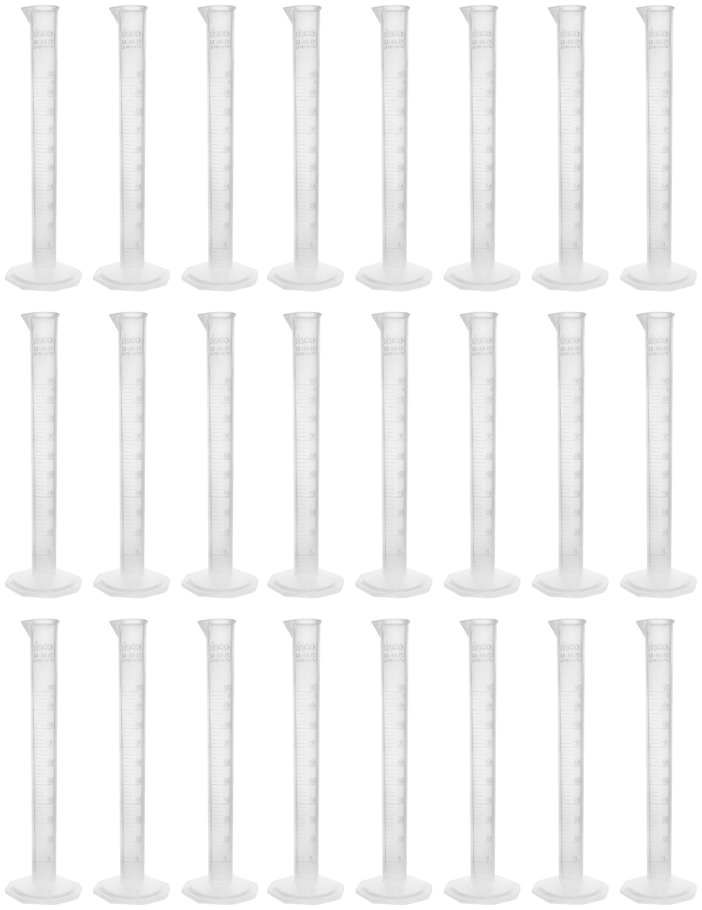 CYLINDER GRADUATED POLYPROPYLENE 10ML PACK OF 24