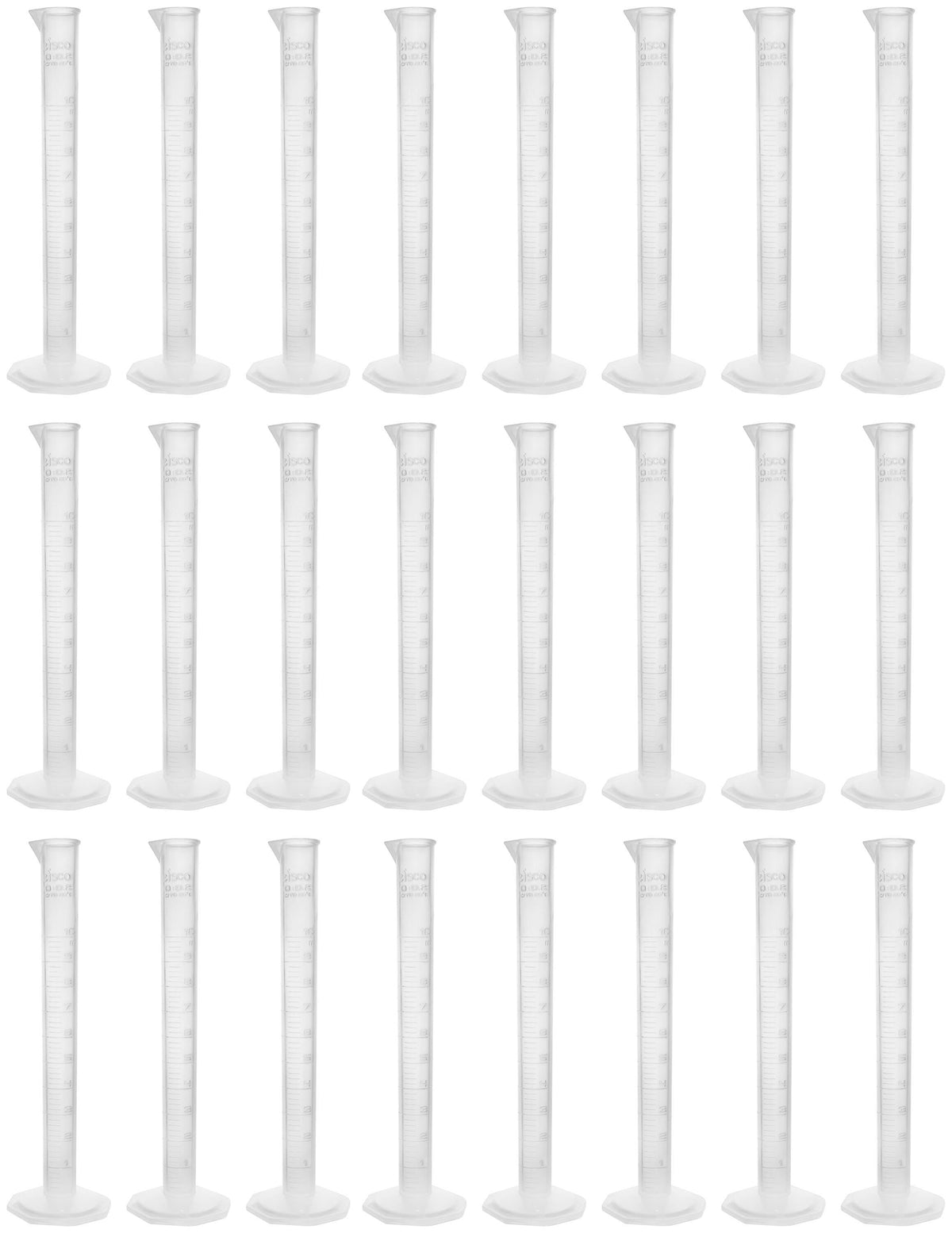 CYLINDER GRADUATED POLYPROPYLENE 10ML PACK OF 24