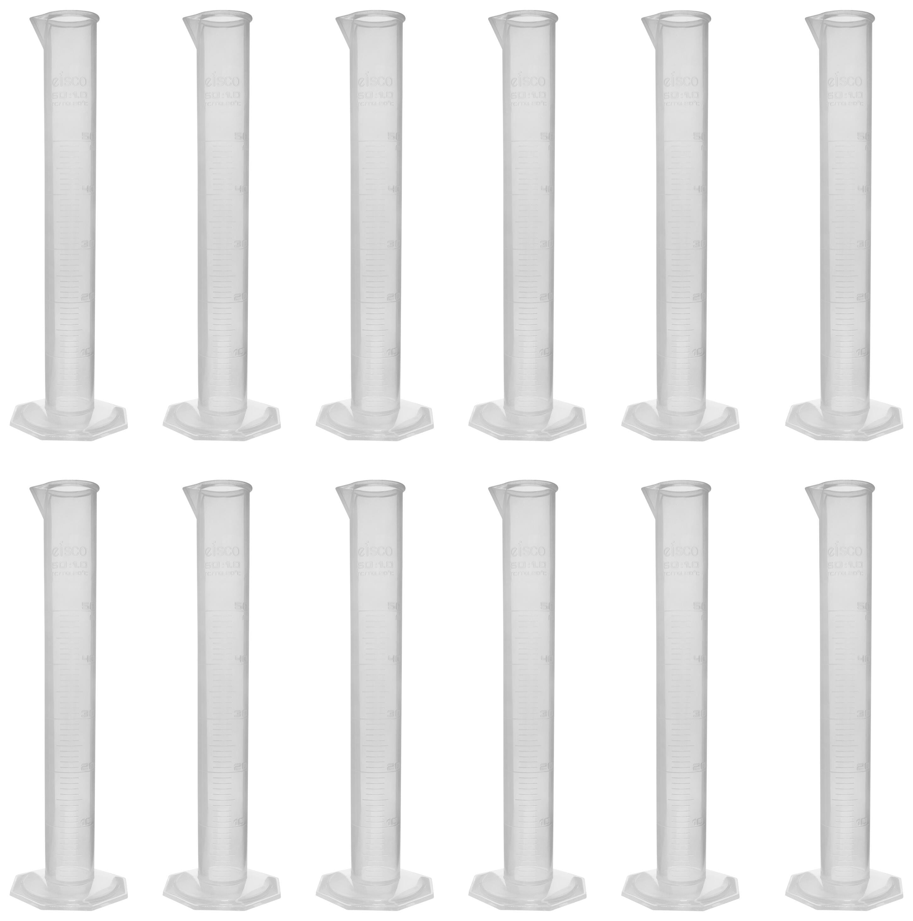 CYLINDER GRADUATED POLYPROPYLENE 50ML PACK OF 12