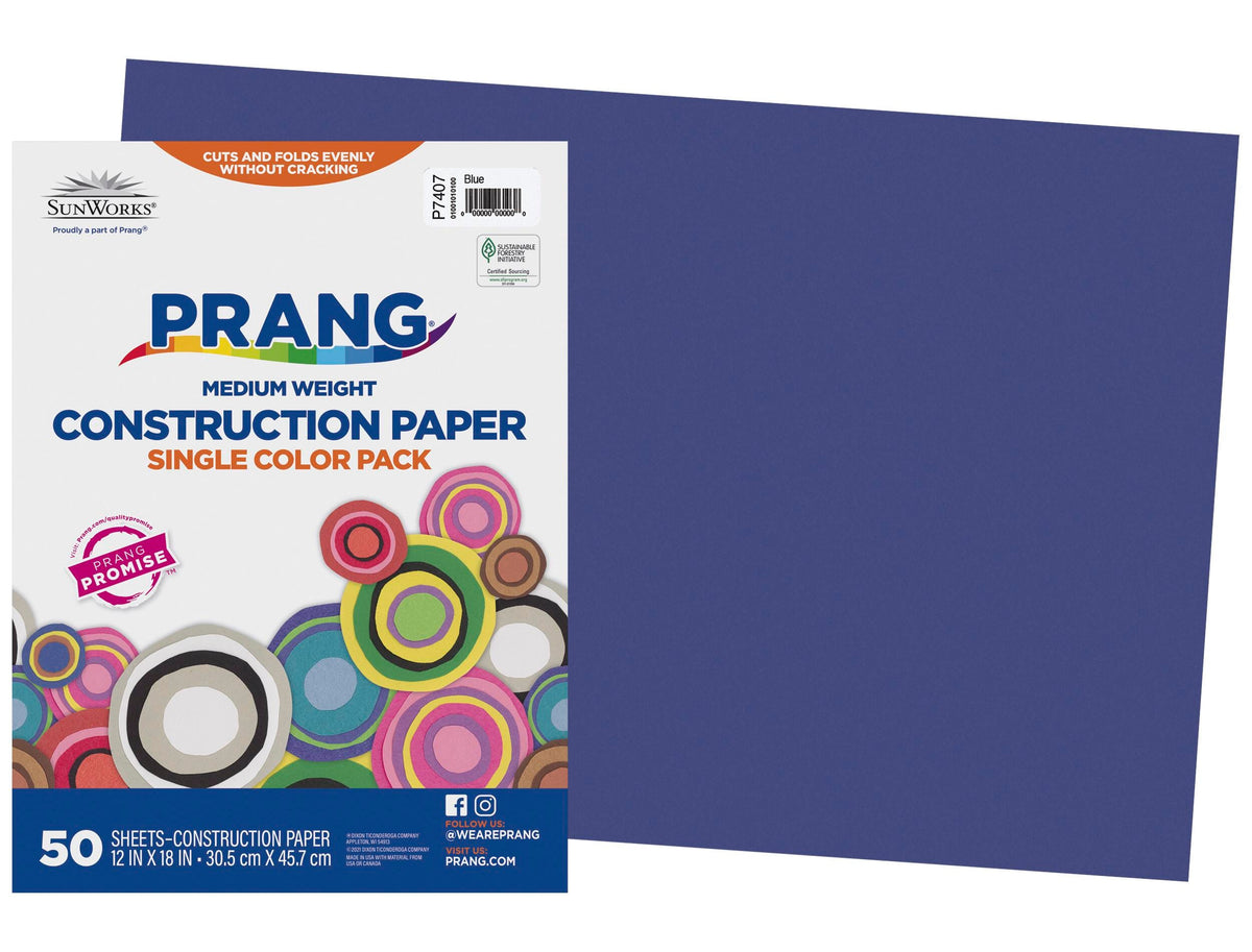 CONST PPR 12X18 BLUE PRANG PACK OF 50