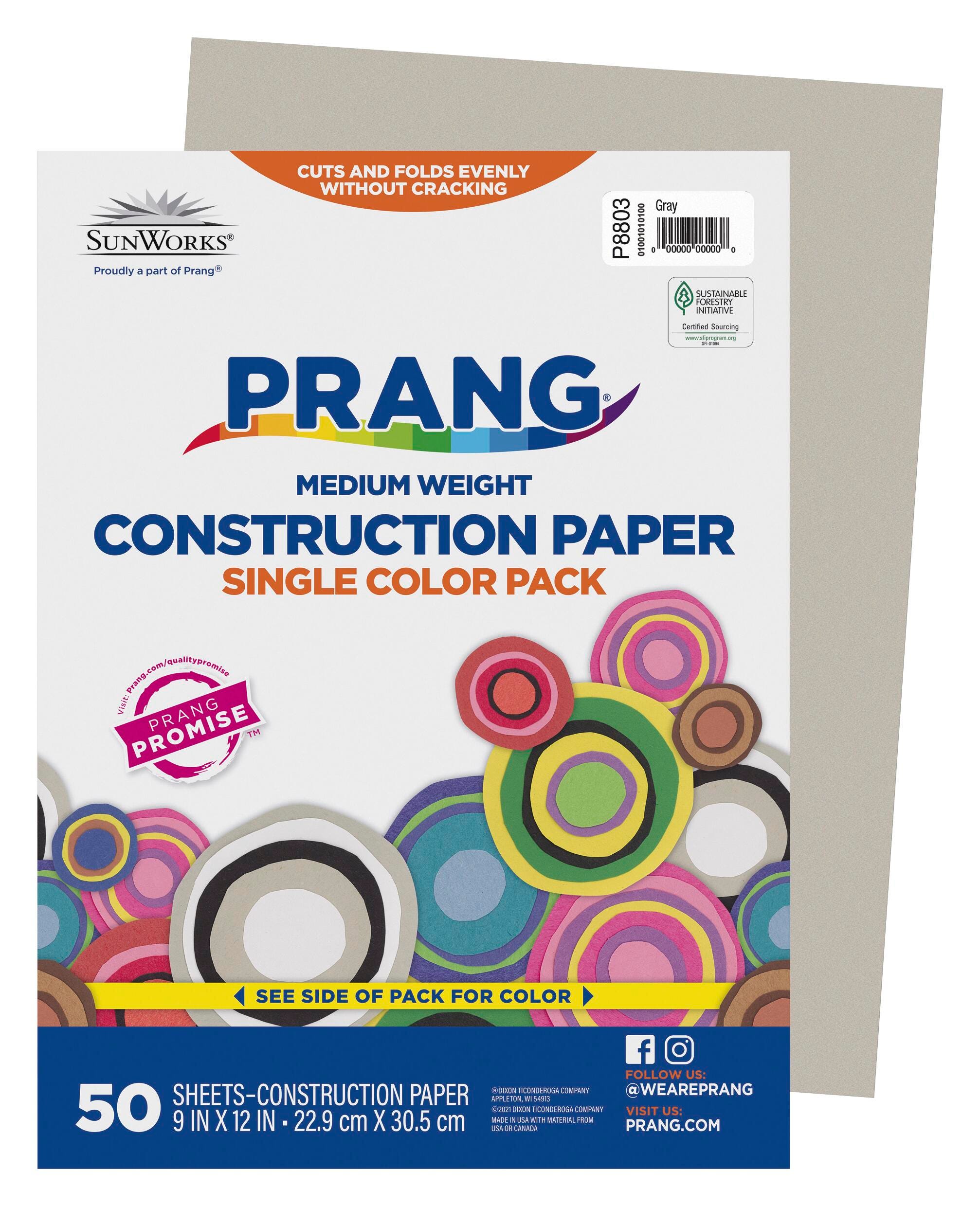 CONST PPR 9X12 GRAY PRANG PACK OF 50