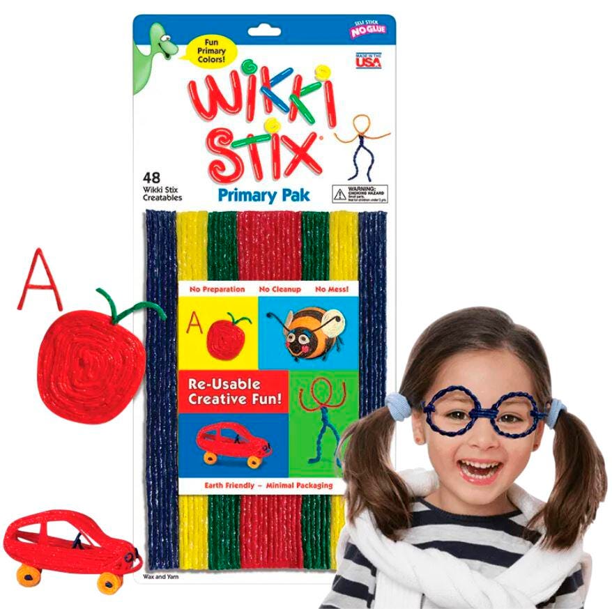 WIKKI STIX ASSORTED PRIMARY COLORS SET OF 48