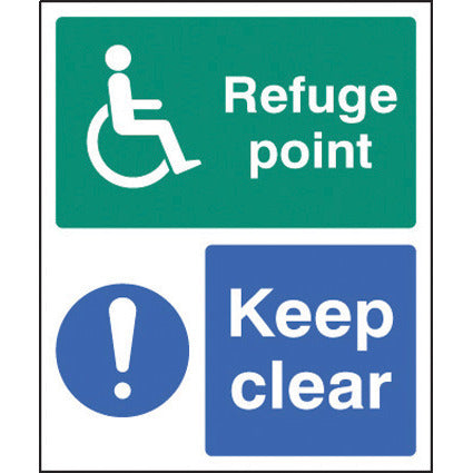 Sign Disabled Refuge Point Keep Clr