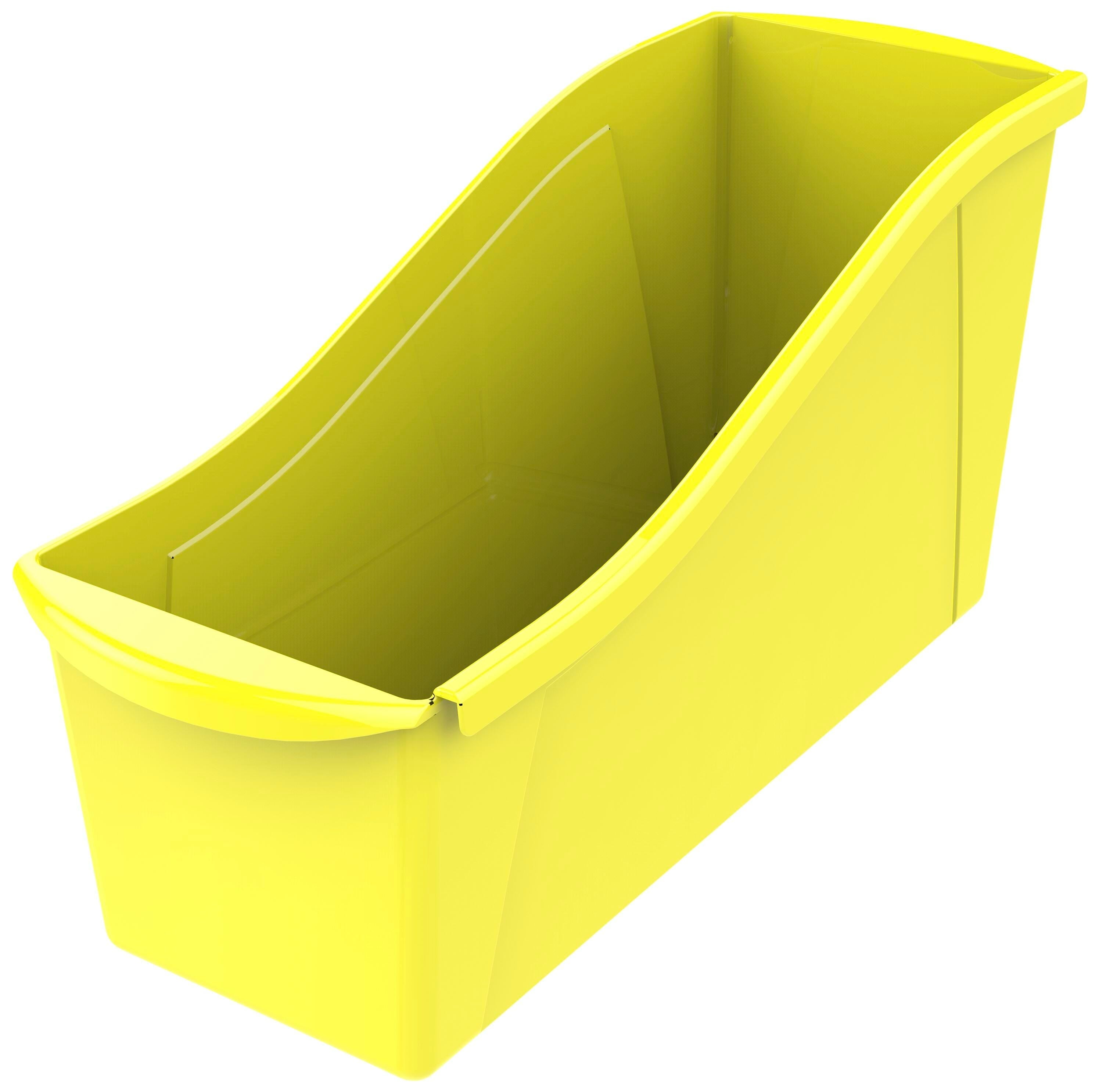 BOOK BINS INTERLOCKING LARGE YELLOW EACH