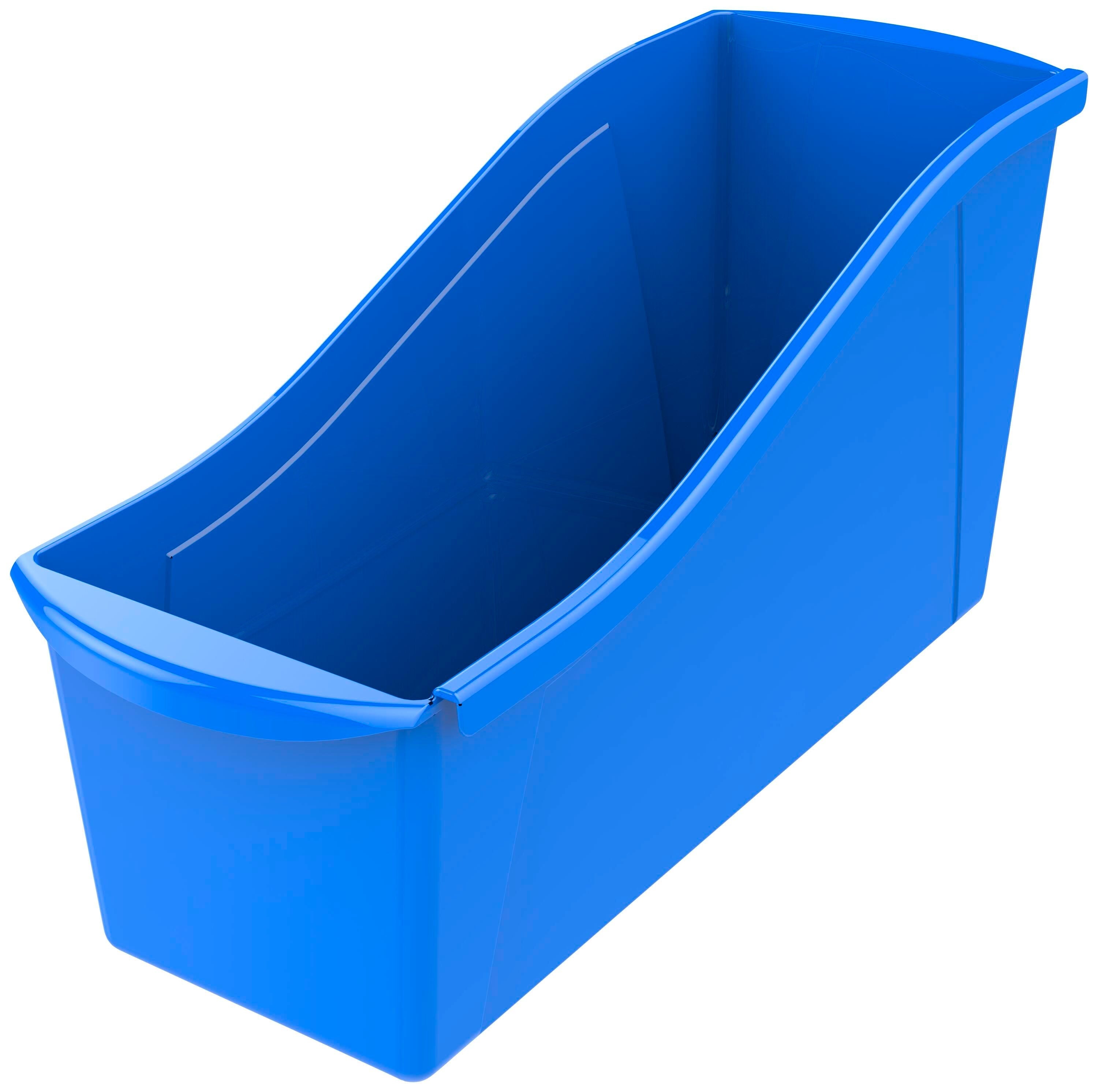 BOOK BINS INTERLOCKING LARGE BLUE EACH