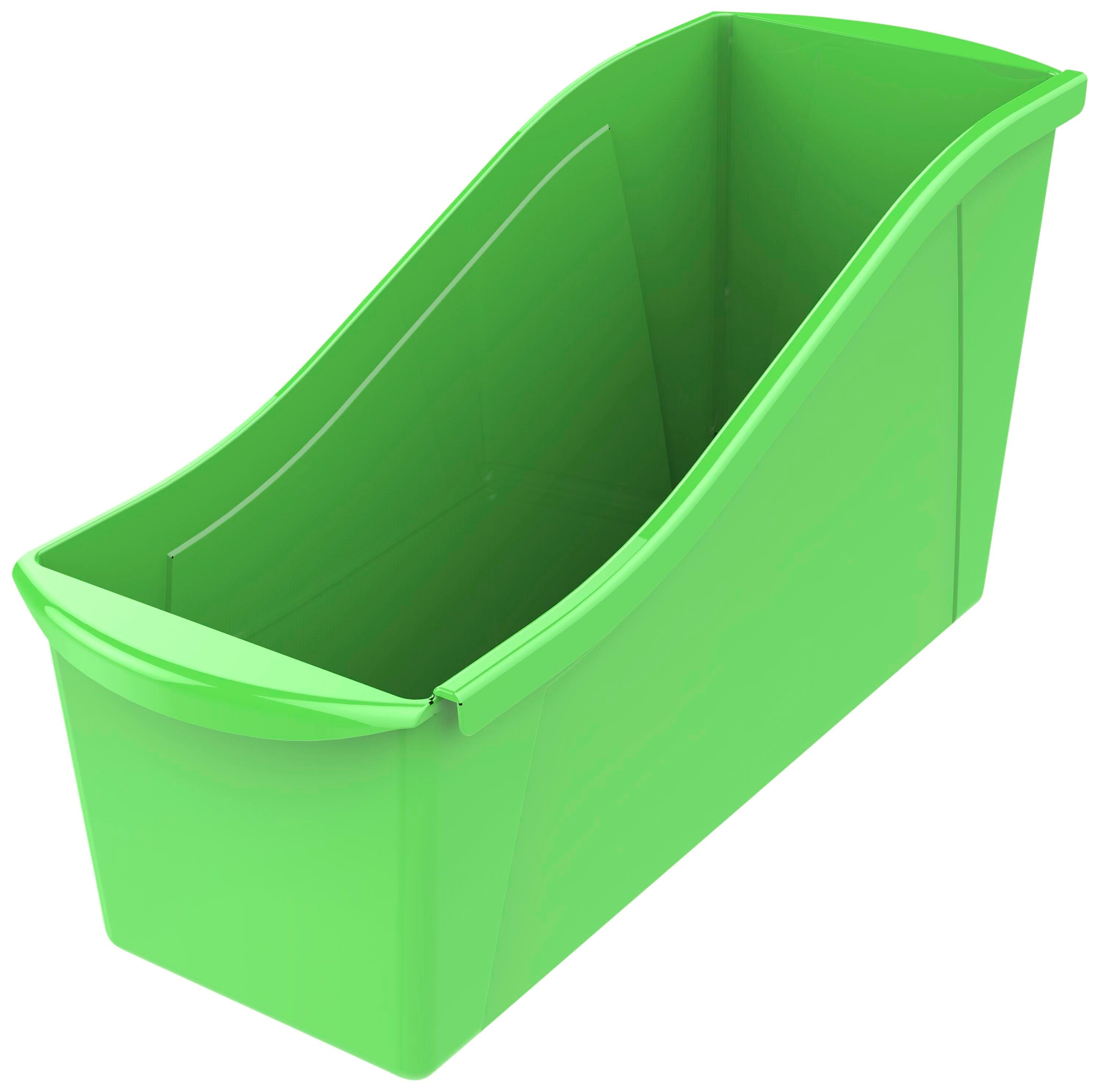 BOOK BINS INTERLOCKING LARGE GREEN EACH