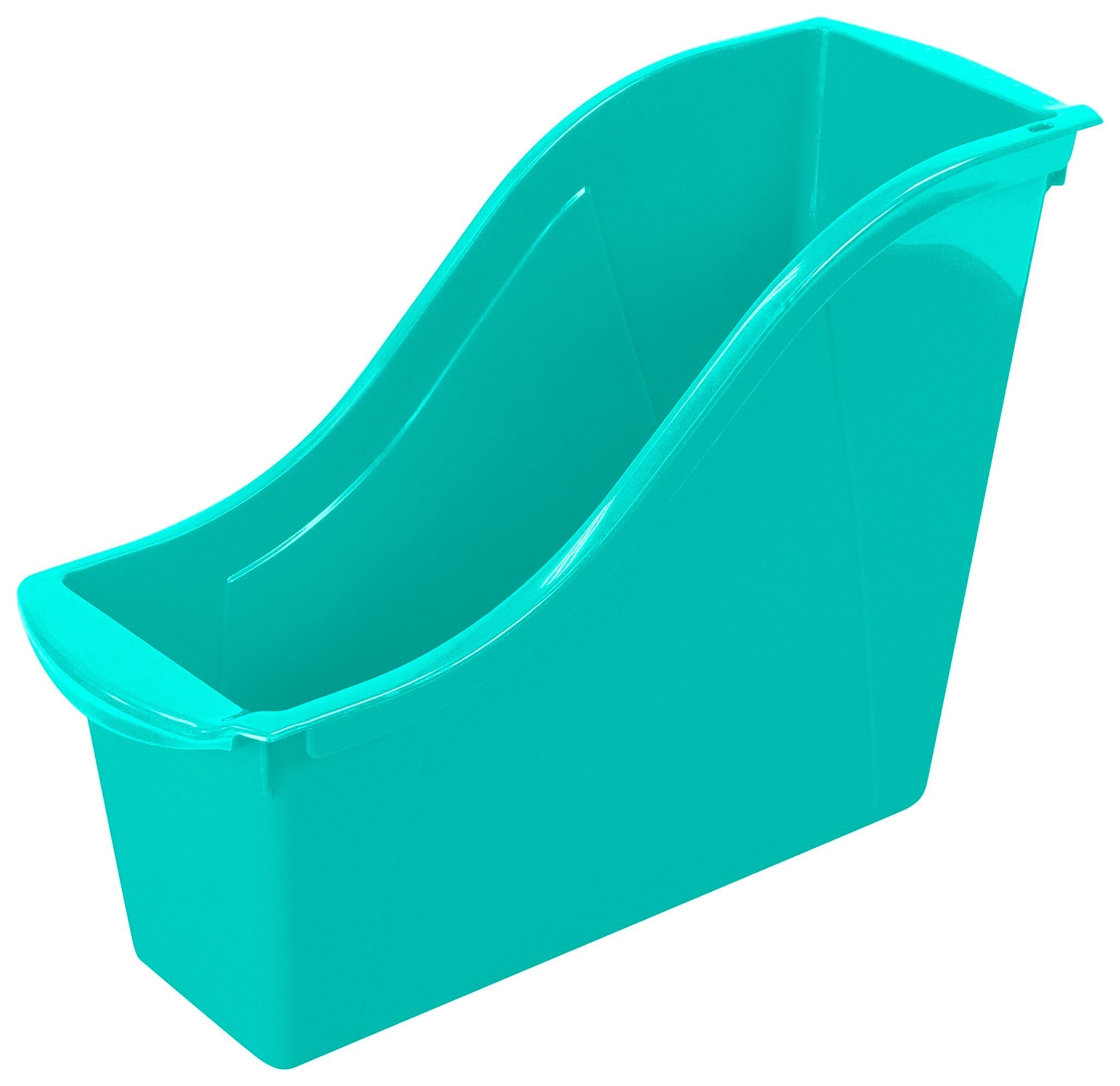 BOOK BINS INTERLOCKING SMALL TEAL PACK OF 6