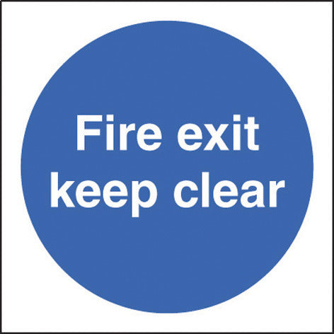 Sign Fire Exit Keep Clr Sa 200X200