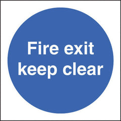 Sign Fire Exit Keep Clr Sa 200X200