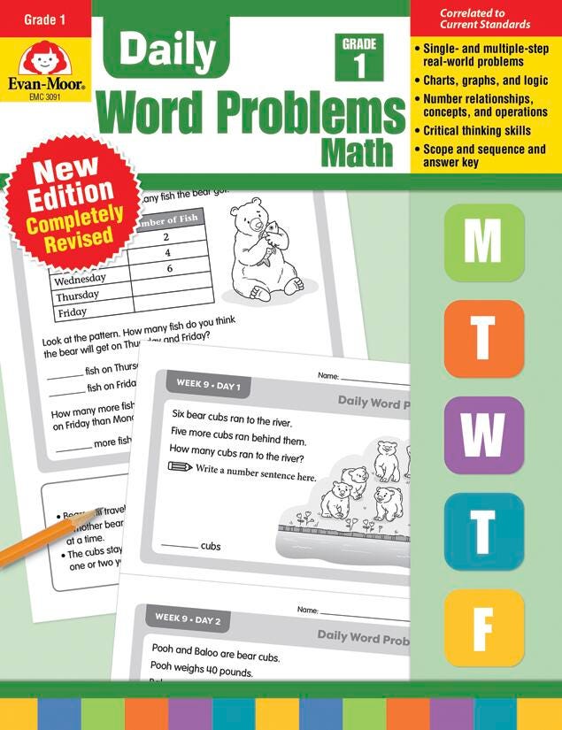 WORKBOOK - DAILY WORD PROBLEMS GR 1