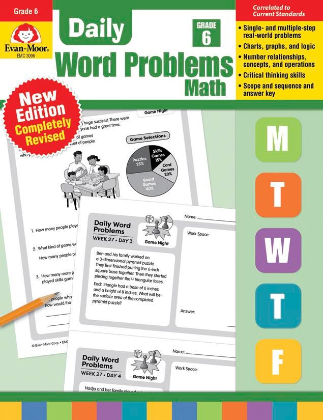 WORKBOOK - DAILY WORD PROBLEMS GR 6