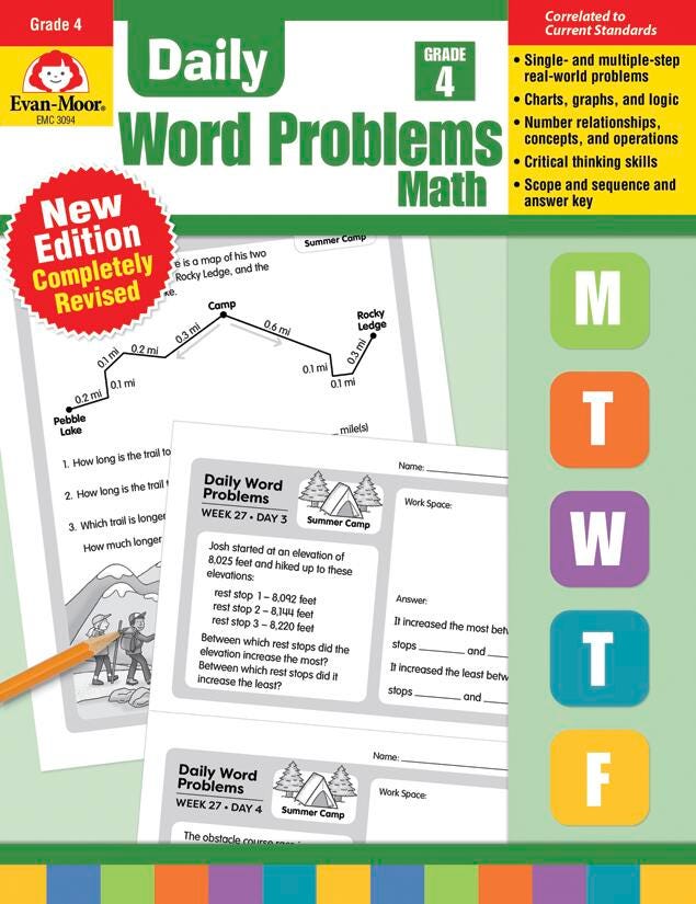 WORKBOOK - DAILY WORD PROBLEMS GR 4