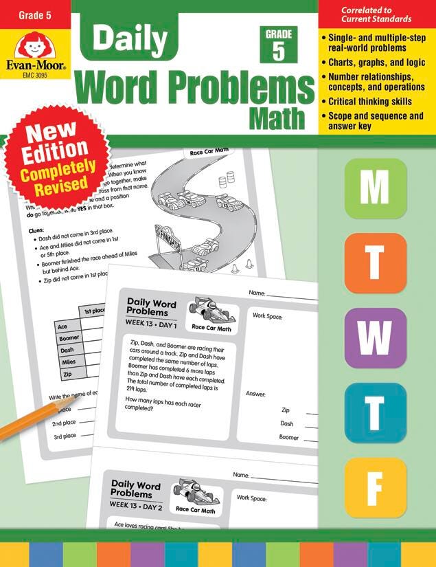 WORKBOOK - DAILY WORD PROBLEMS GR 5