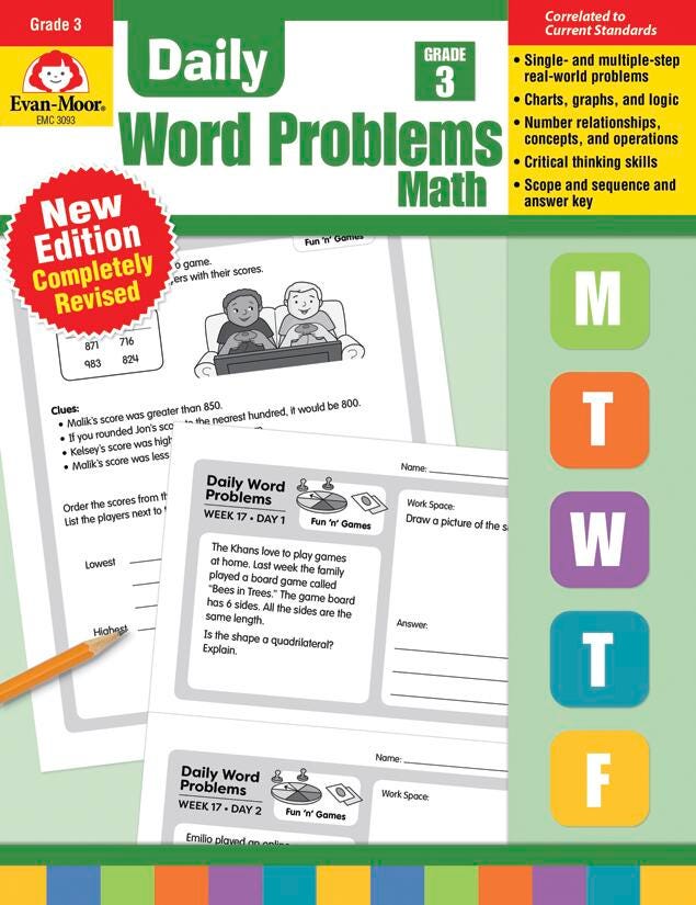 WORKBOOK - DAILY WORD PROBLEMS GR 3