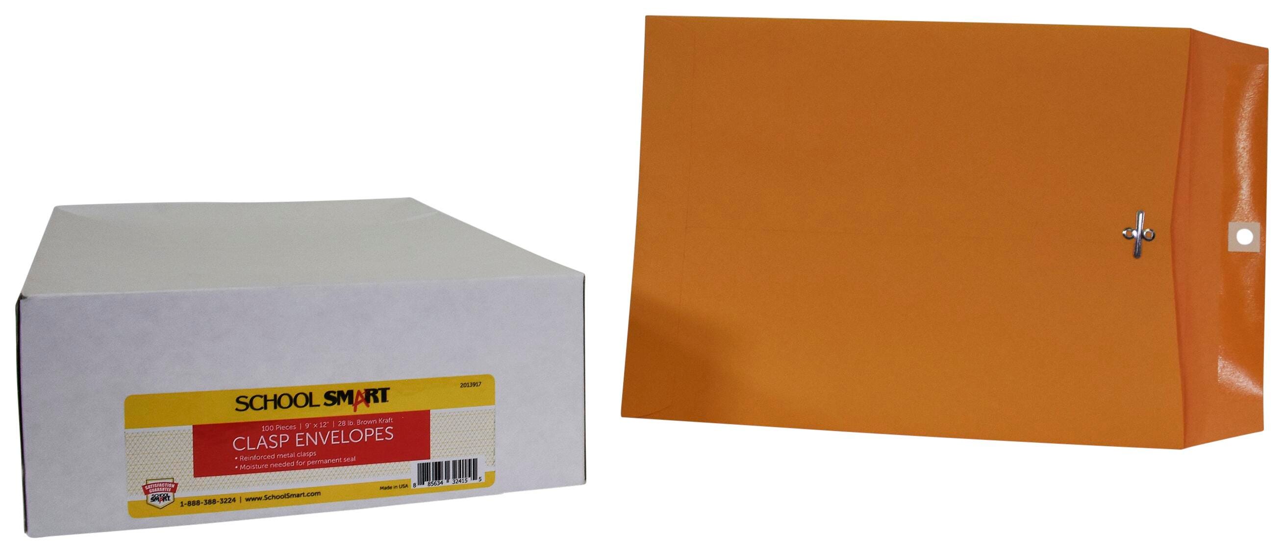 ENVELOPE CLASP KRAFT 9X12 BOX OF 100 SCHOOL SMART