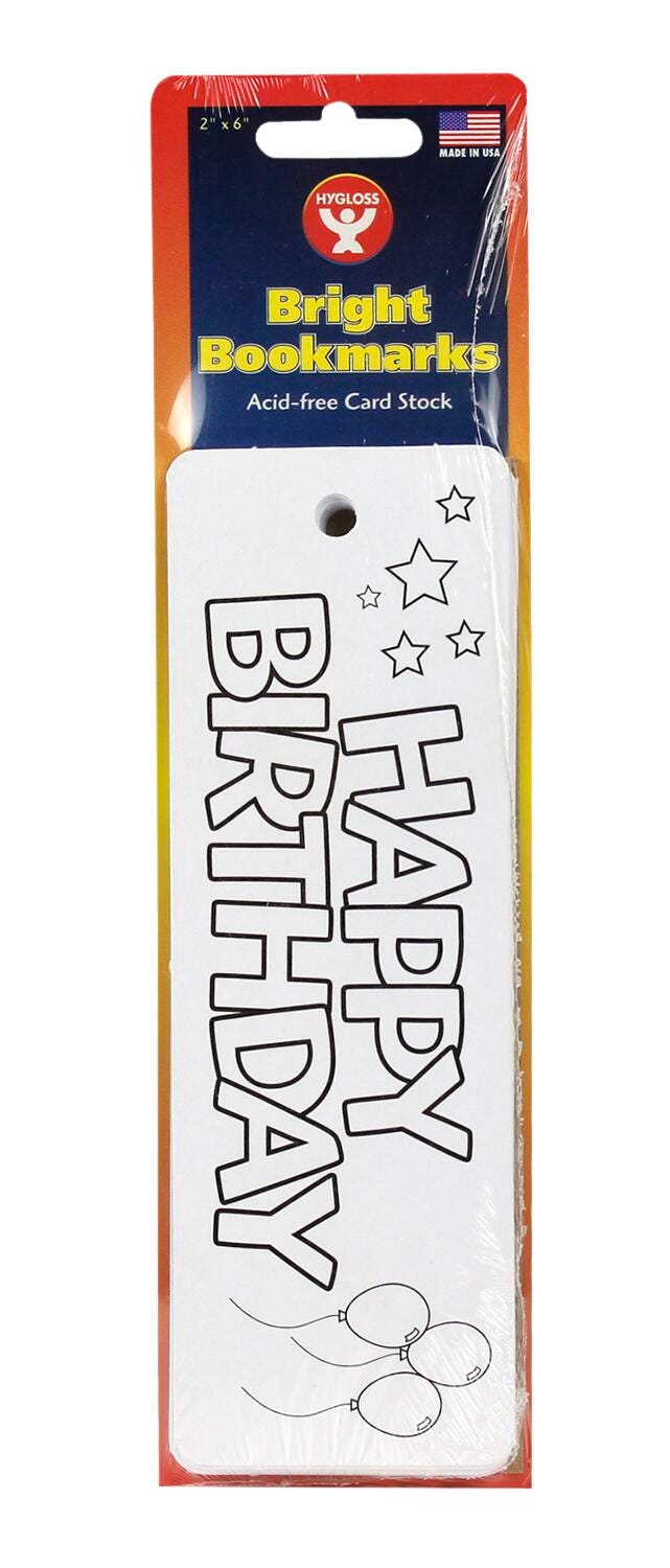 COLOR YOUR OWN BIRTHDAY BOOKMARK 100/PK