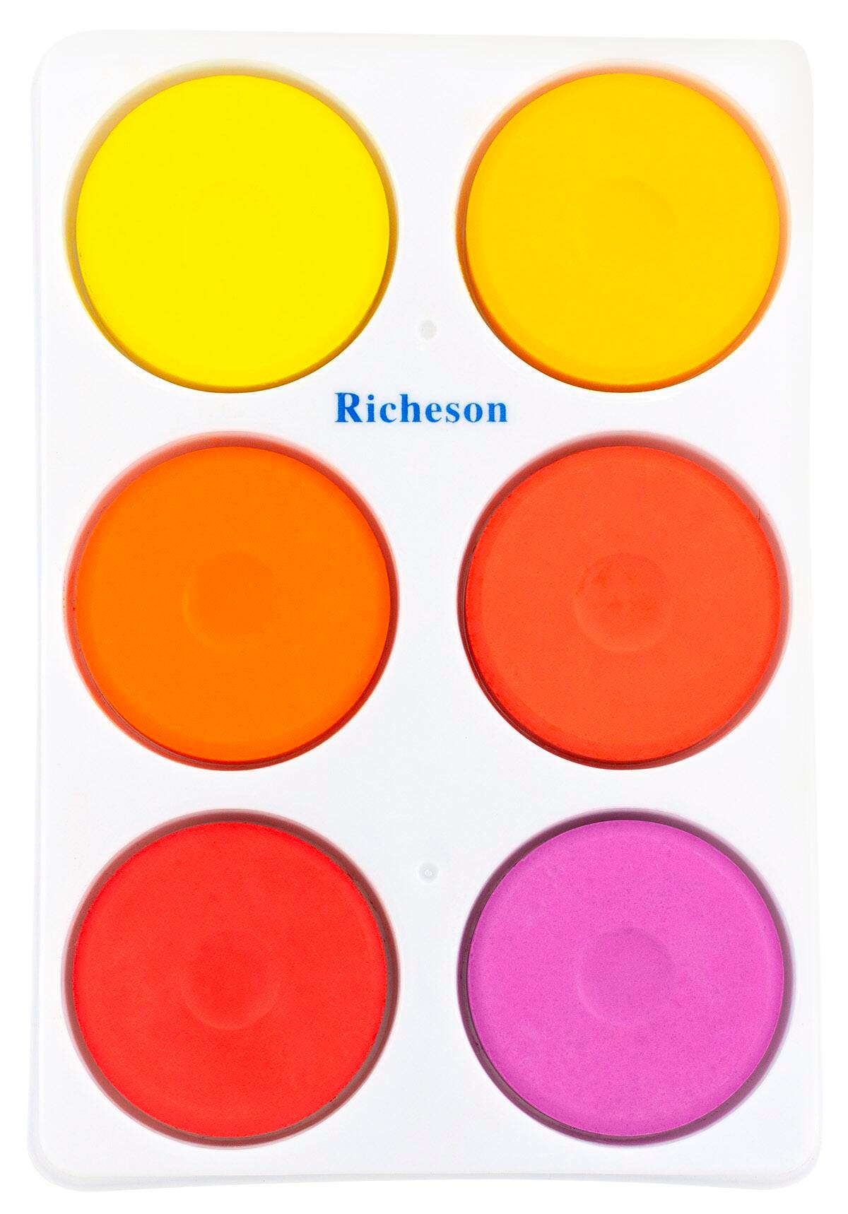 PAINT TEMPERA CAKES RICHESON LARGE ASST WARM TRAY SET OF 6