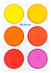 PAINT TEMPERA CAKES RICHESON LARGE ASST WARM TRAY SET OF 6