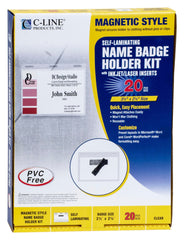SELF LAM MAGNETIC BADGE HOLDER 3-1/2X2-1/4 20/PK