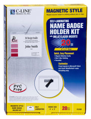 SELF LAM MAGNETIC BADGE HLDR 4X3 20/PK