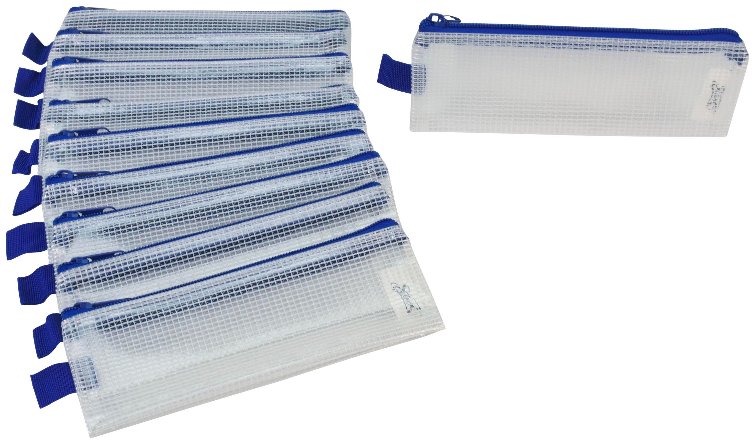 TOOL CASE SAX MESH CLEAR/BLUE TRIM 3X8 IN PACK OF 10