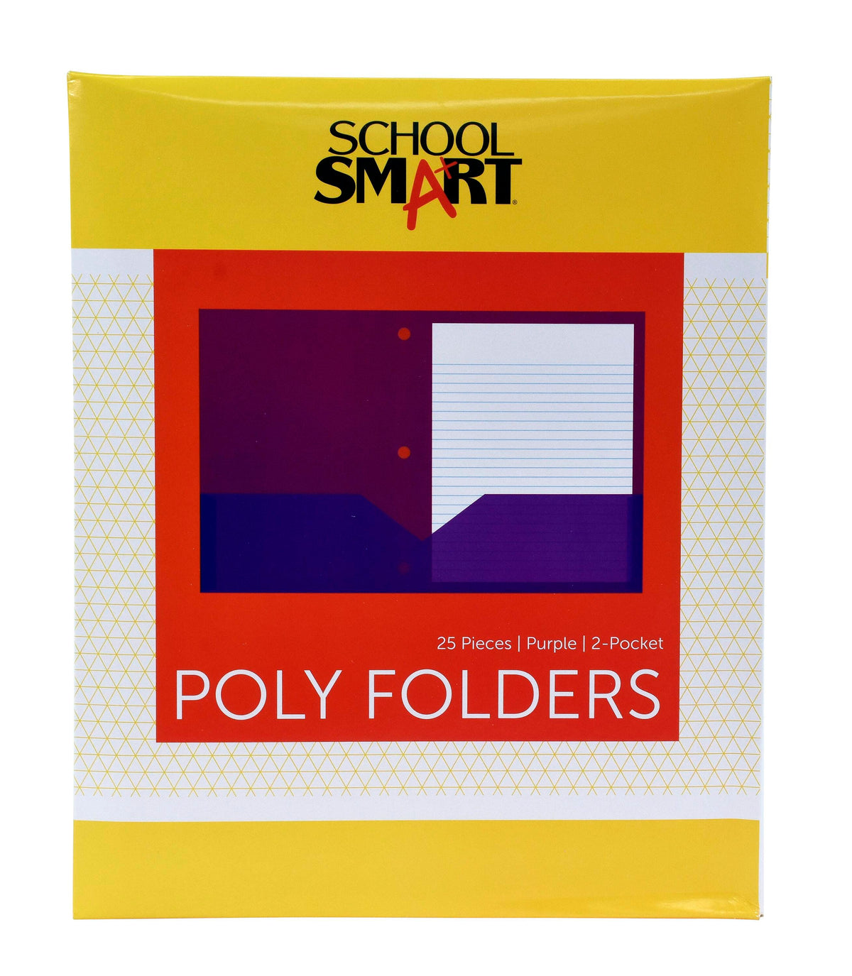 FOLDER 2-POCKET POLY 3HP PURPLE PACK OF 25 SCHOOL SMART